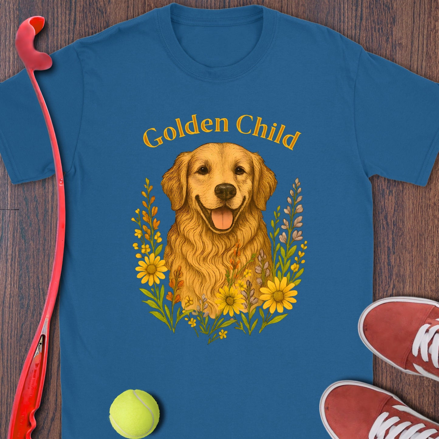 Golden Child Golden Retriever Graphic Blue product type