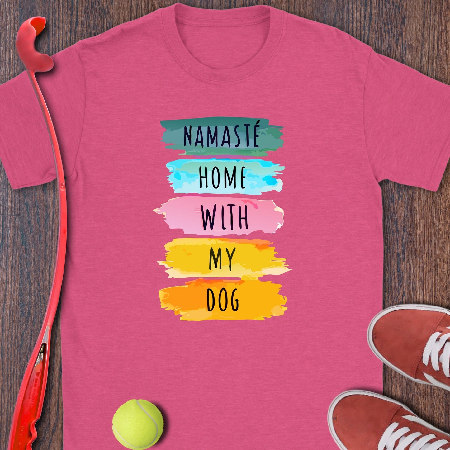 Namaste at Home With My Dog Funny Graphic T-Shirt product