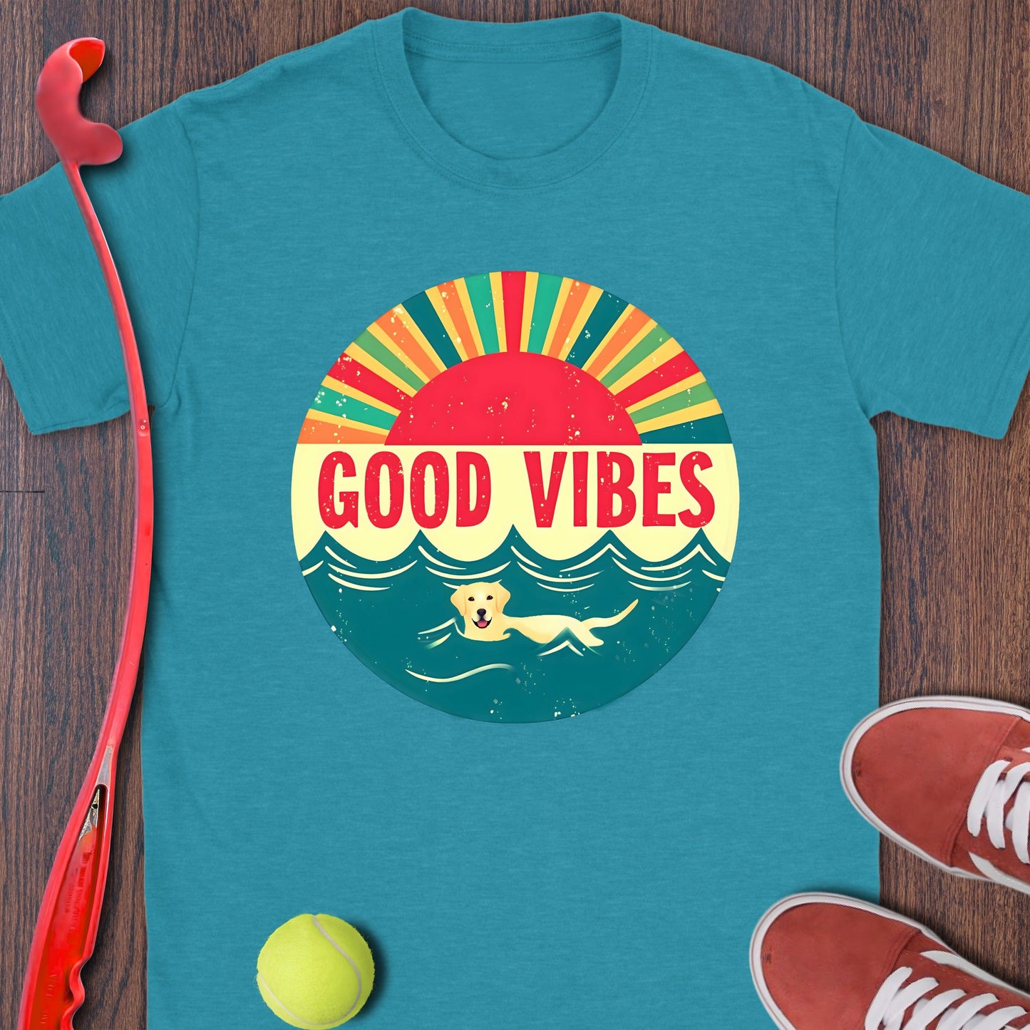 Good Vibes Vintage Sunset Graphic Tee product