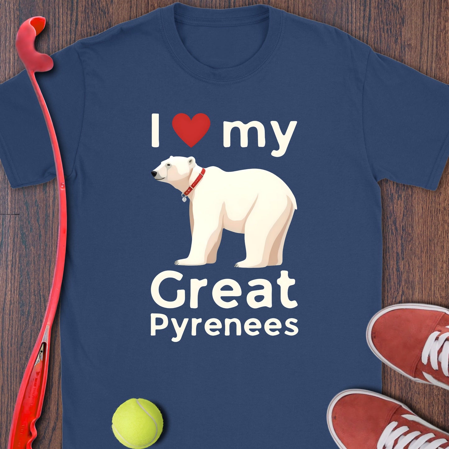 I Love My Great Pyrenees Graphic Tee Shirt product