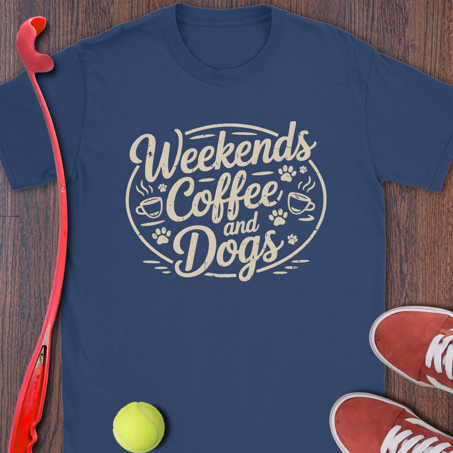 Weekends Coffee and Dogs Graphic T-Shirt product type