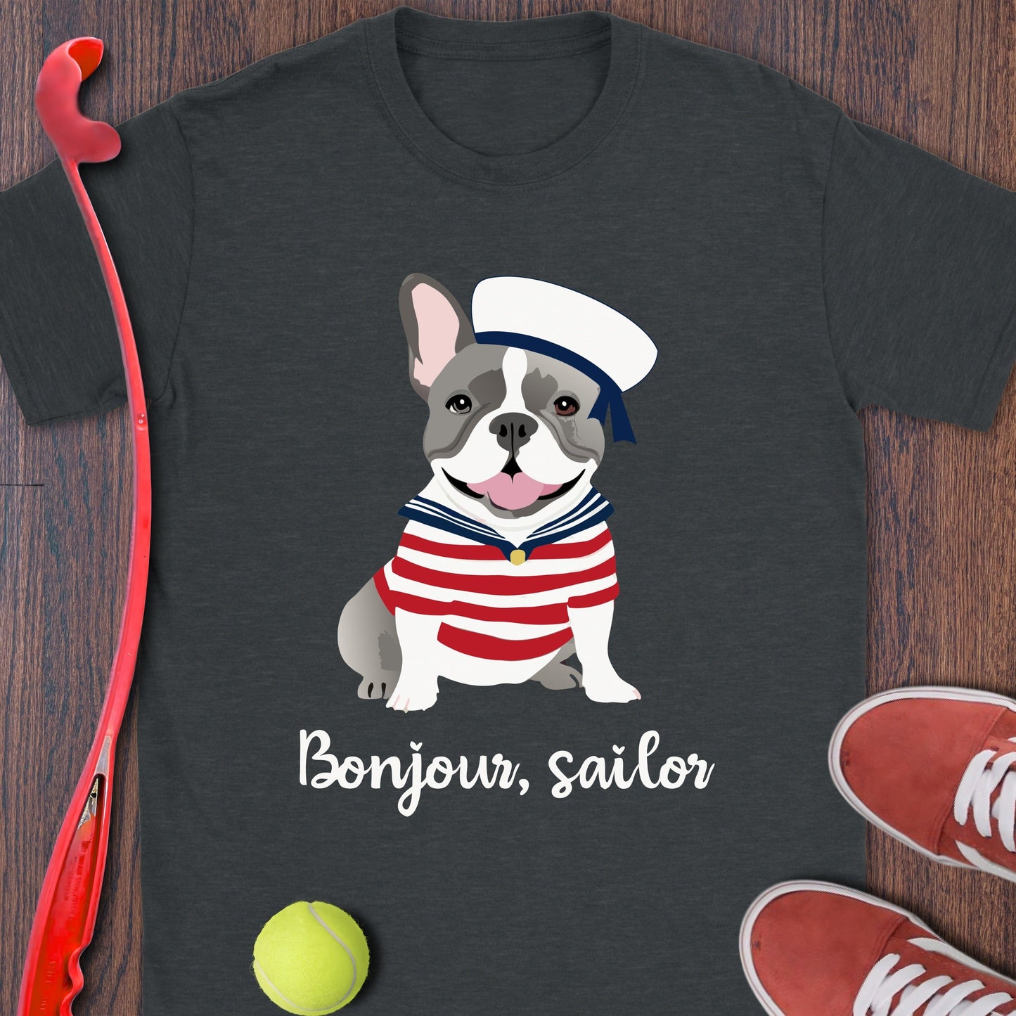 Bonjour Sailor French Bulldog Graphic T-Shirt product type