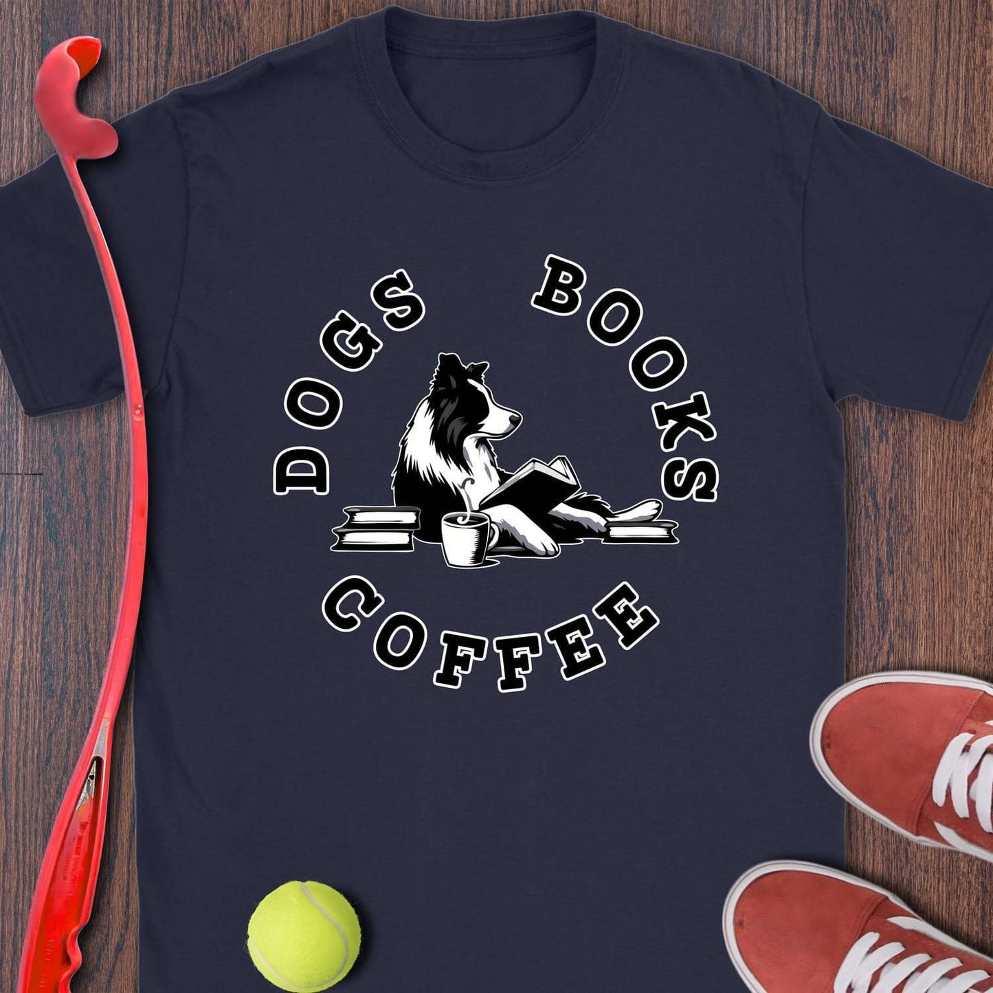 Dogs, Books, Coffee (Border Collie)