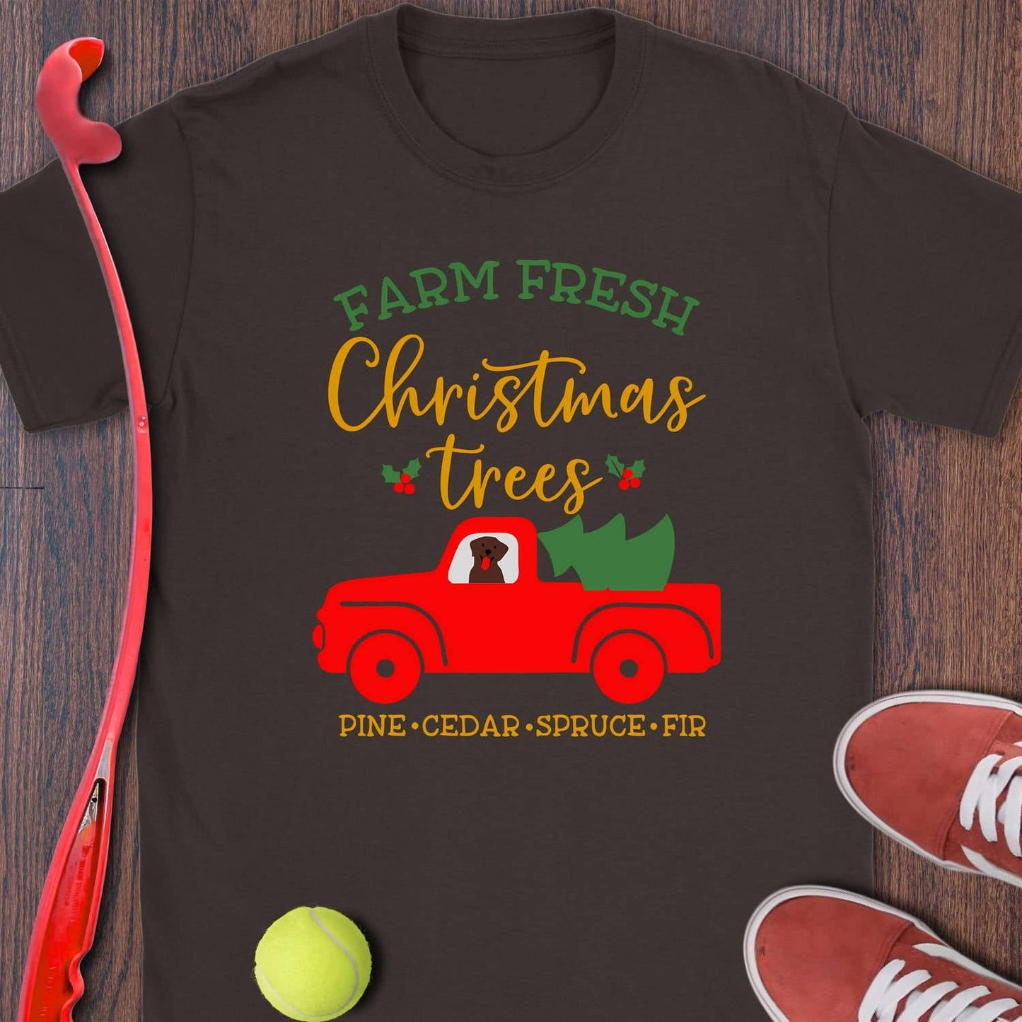 Farm Fresh Christmas (Chocolate Lab)