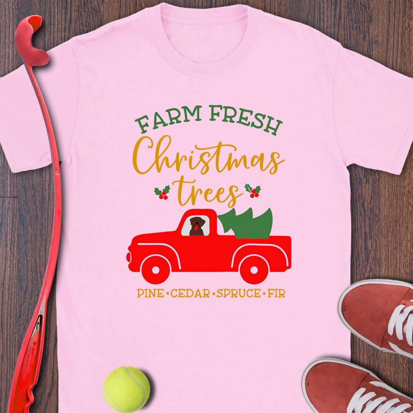 Farm Fresh Christmas (Chocolate Lab)