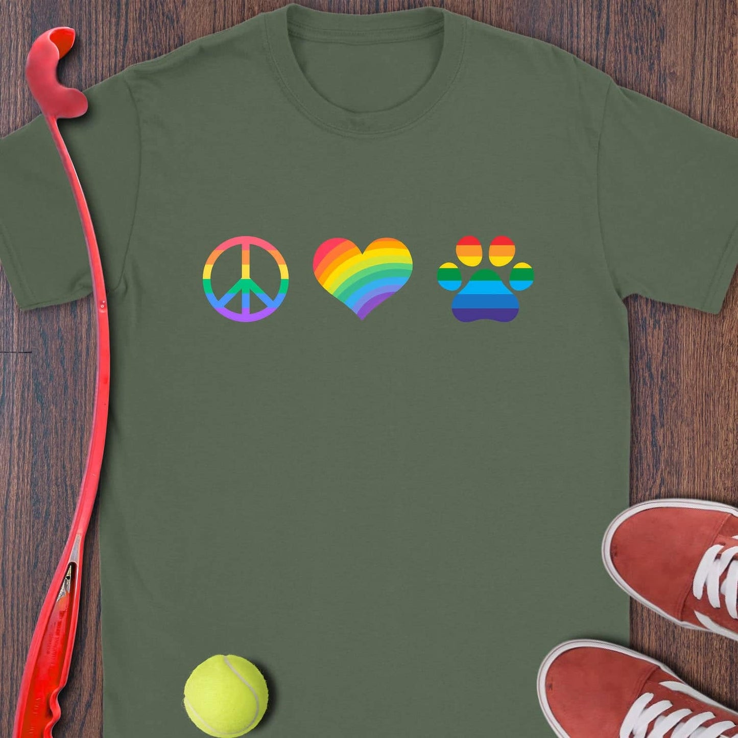 Peace Love Dogs - Rainbow