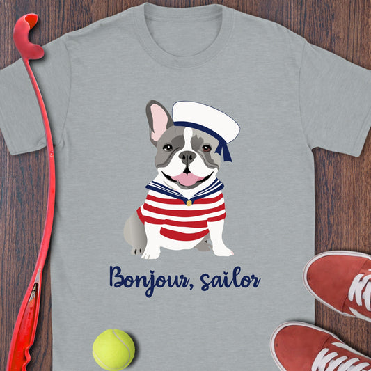 Bonjour Sailor French Bulldog Graphic T-shirt product