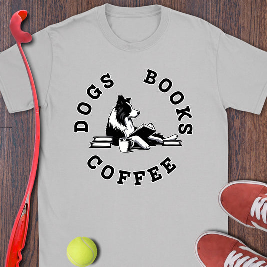Dogs Books Coffee Relaxed Fit Graphic T-Shirt product